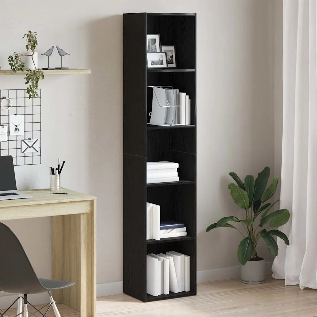 Libreria Rovere Nero 40x30x189 cm in Legno Multistrato