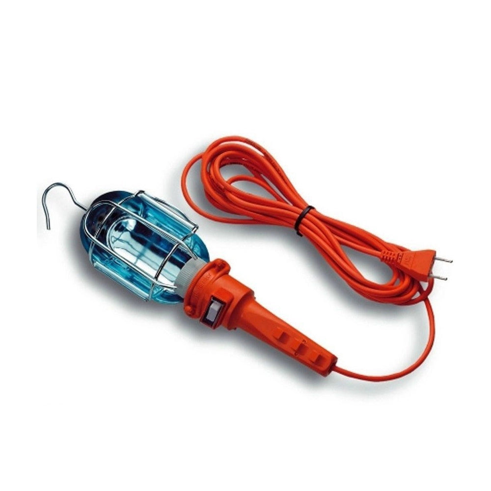 Trade Shop - Lampada Portatile Con 10 Mt Di Cavo Gancio Lavoro Viaggio Auto Camper Roulotte -