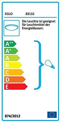 APPLIQUE LAMPADA DA PARETE VETRO BIANCO RIGATO - EGLO 83132