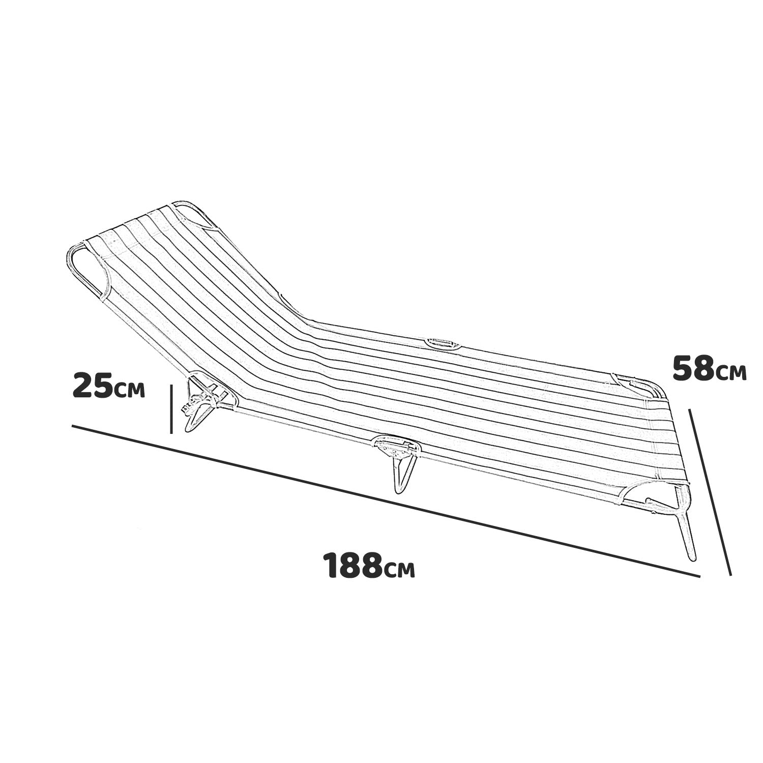 Taormina - Lettino Da Spiaggia Portatile