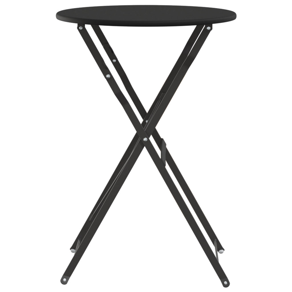 Tavolo da bistrot pieghevole Antracite Ã˜50x71 cm in Acciaio verniciato