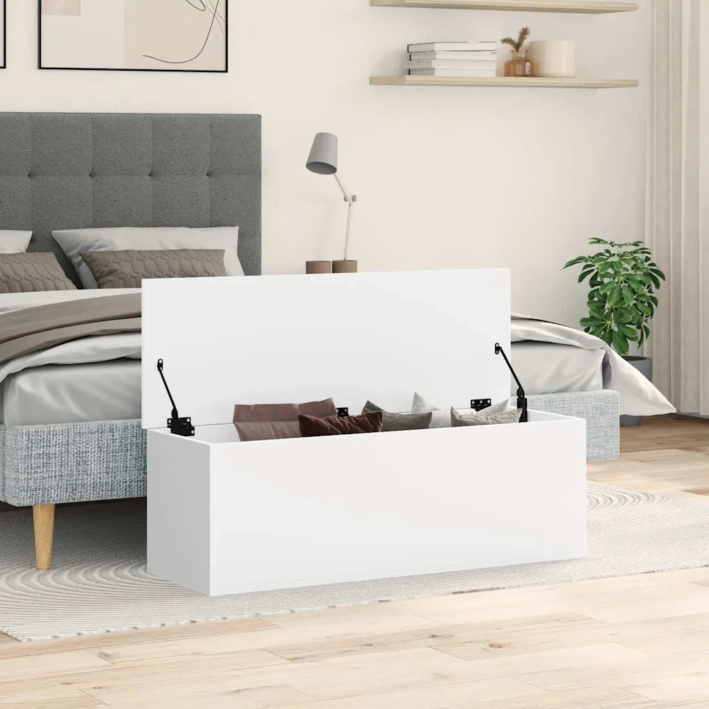 Contenitore Portaoggetti Bianco 102x35x35 cm in Truciolato 840688