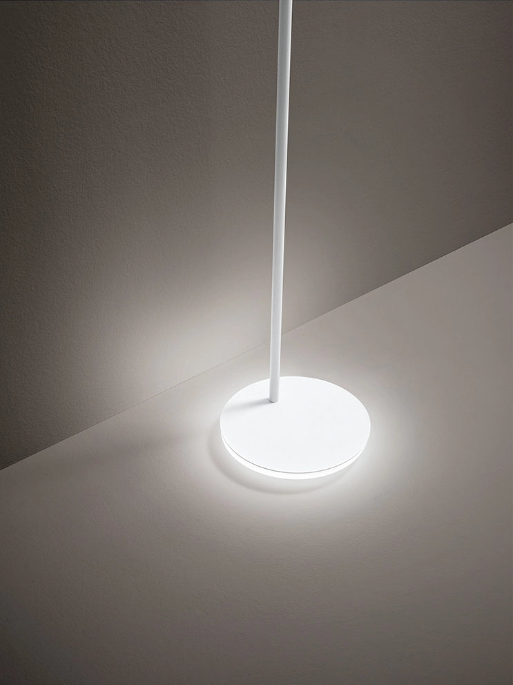 Piantana Gambo in metallo verniciato bianco con faretto orientabile  LED 3W 180LM (FARETTO) + 10W 620LM 3000K doppia accensione