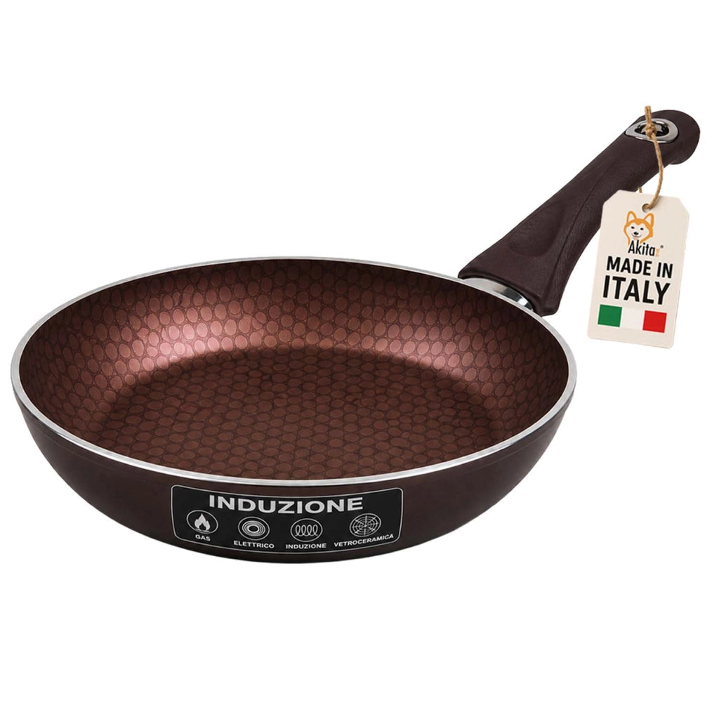 Akitaink Padella 32 cm Induzione Antiaderente Marrone