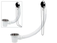 Colonna vasca semplice con tubo di collegamento estensibile