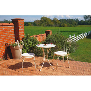 Set di 2 Sedie Sirmione MOIA impilabili in ferro avorio