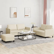 vidaXL Set di Divani 3 pz con Cuscini crema in Similpelle