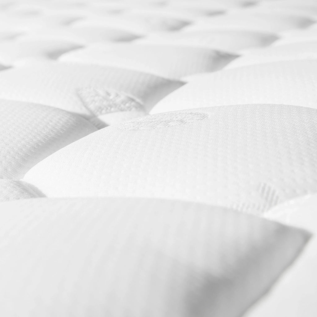 Letto singolo 90x200 cm imbottito con testiera regolabile; LED e 2 cassetti; grigio
