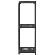 Scaffale Nero 30x30x90 cm in Polyrattan 46973