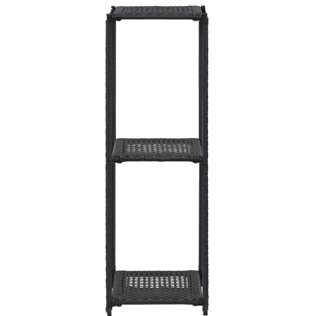 Scaffale Nero 30x30x90 cm in Polyrattan 46973
