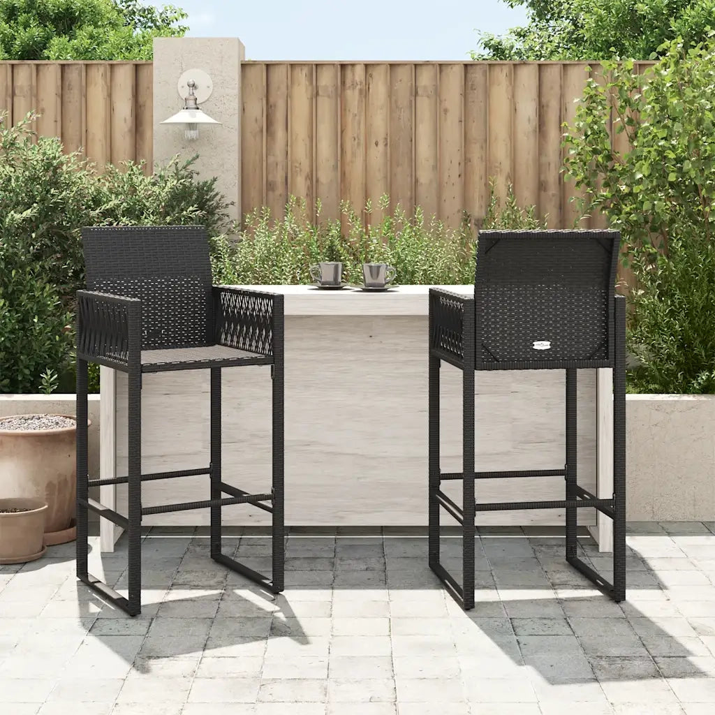 Sgabelli da Bar da Giardino 2 pz in Polyrattan Nerocod mxl 116452
