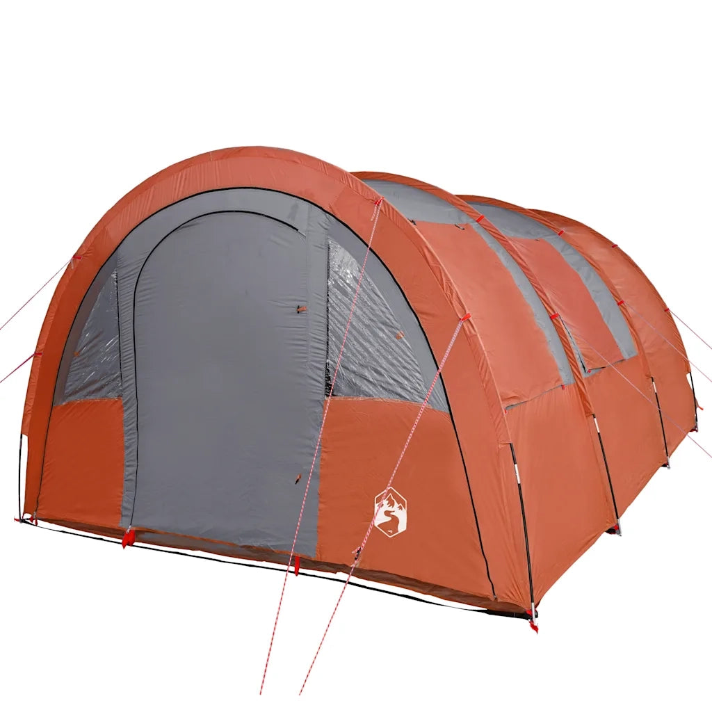 Tenda da Campeggio a Tunnel per 4 Persone Grigio e Arancione 94402
