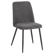Set di 4 Sedie Tracy In Tessuto Color Grigio Scuro Dimensione 57x45x84cm