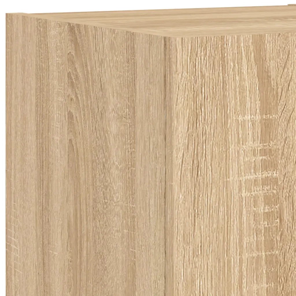 Mobili TV a Muro 5pz con Luci LED Rovere Sonoma 3216862