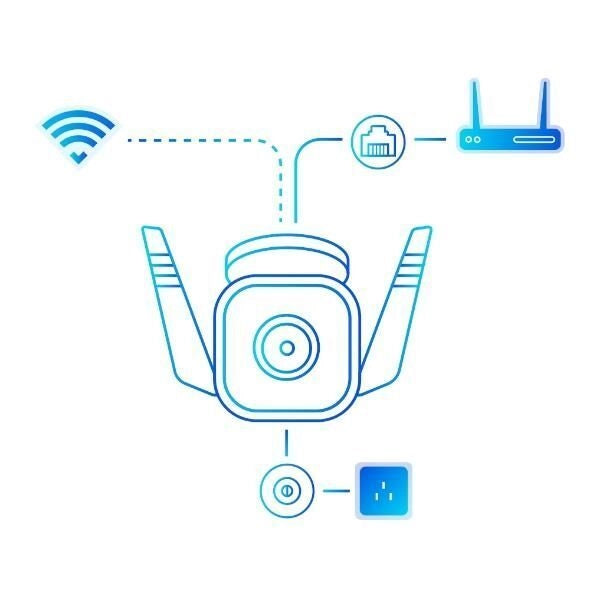 TP-Link Tapo TC65 telecamera di sorveglianza Capocorda Telecamera di sicurezza IP Esterno 2304 x 1296 Pixel Soffitto/muro