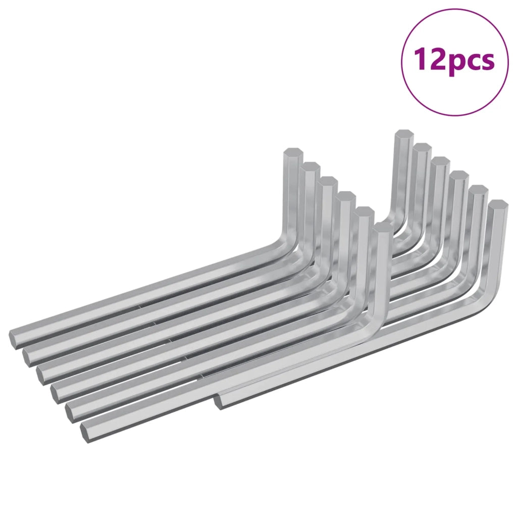Chiave Esagonale 12 pcs Argento 22 x 66 mm Acciaio 864863
