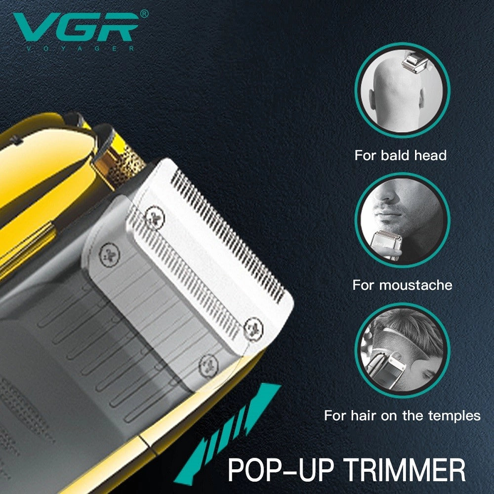 Trade Shop - Rasoio Elettrico Uomo Barba E Corpo Batteria Vgr 332 Per Pelli Sensibili Prof -