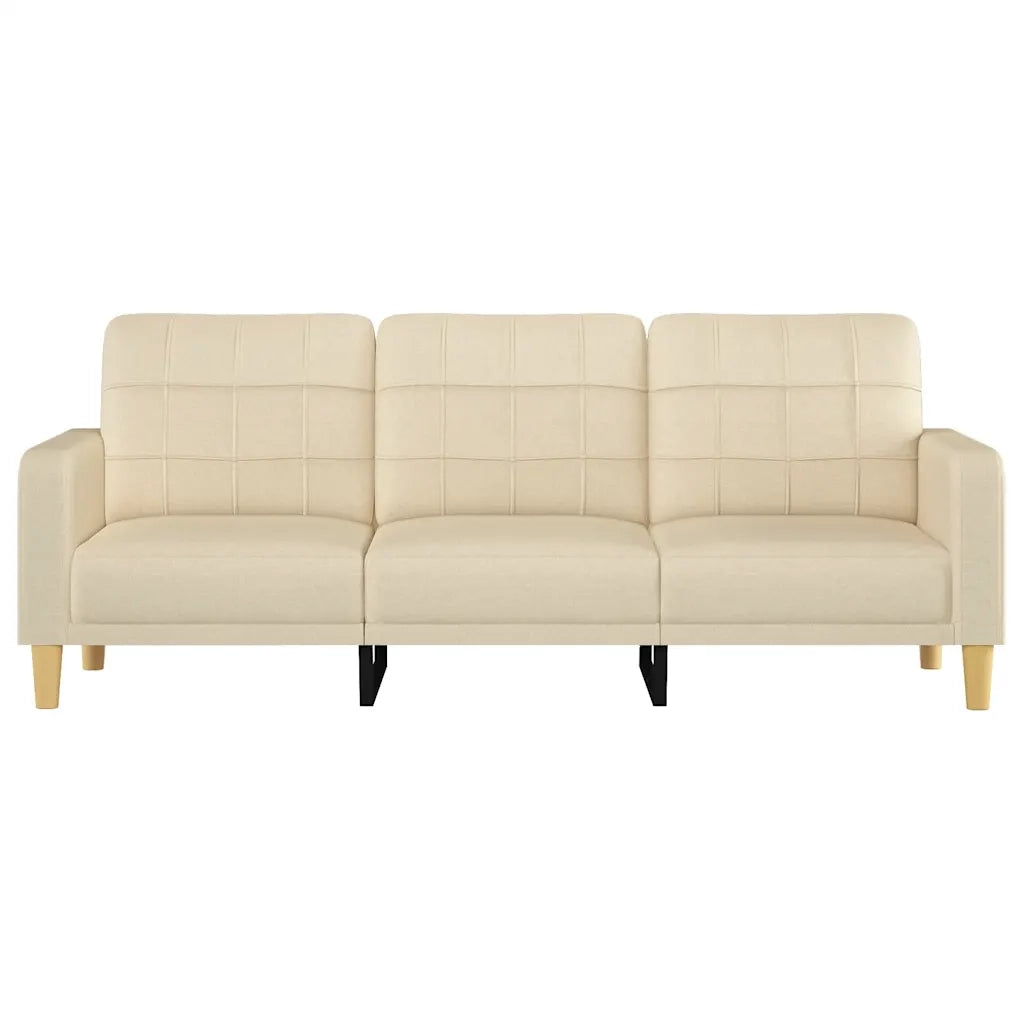 Divano | Divano da soggiorno | Sofa a 3 Posti Crema 180 cm in Tessuto