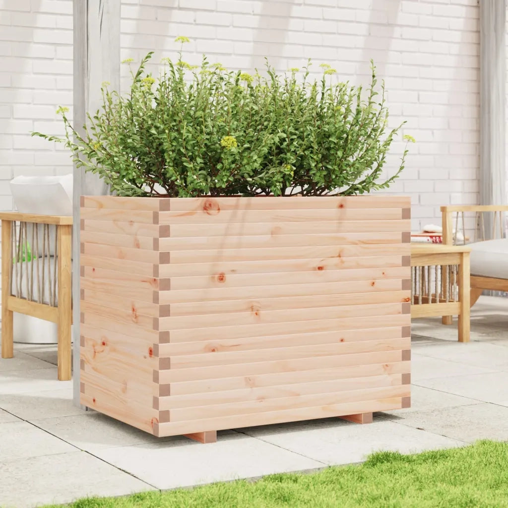 Fioriera da Giardino 90x60x72,5 cm in Legno Massello di Pino