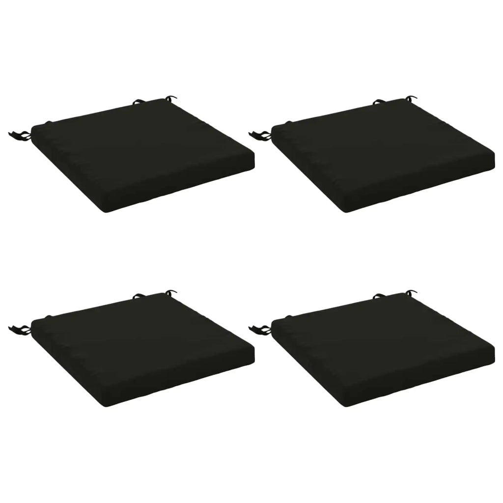 Cuscini per Sedia in 4 Pezzi SOEST 4 pz 100% Poliestere Nero 944455