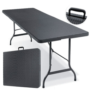 Levante - Tavolo Da Giardino Portatile 180X75 Cm - Nero