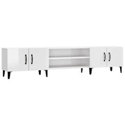 Mobile TV | Armadietto TV | Mobile Porta TV Bianco Lucido 180x31,5x40 cm Legno Multistrato