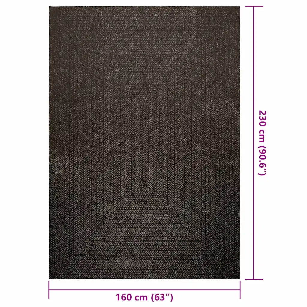 vidaXL Tappeto ZIZUR Antracite 160x230 cm Aspetto Iuta Interni Esterni