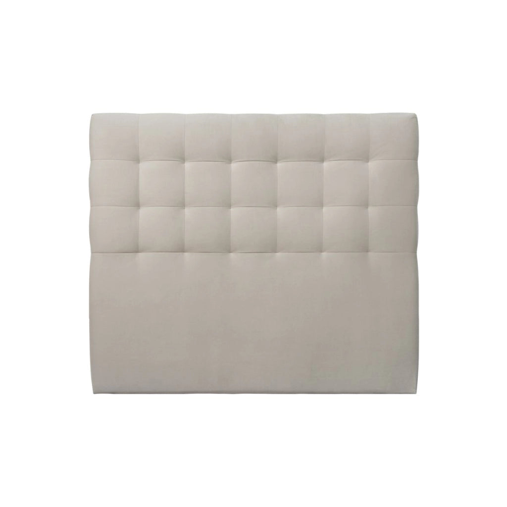 Testiera in tessuto velluto grigio chiaro imbottita L135 cm