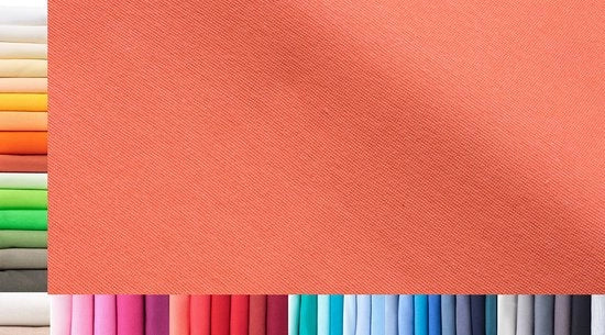Tessuto XXL per metro | Doppio: 75 cm largo | Singolo: 150 cm largo | Colore: 19 Arancia salmone | 0,75 m lungo | 96% cotone, 4% elastan | Jersey | 1buy3 | Prezzo base per metro quadrato: € 11,10