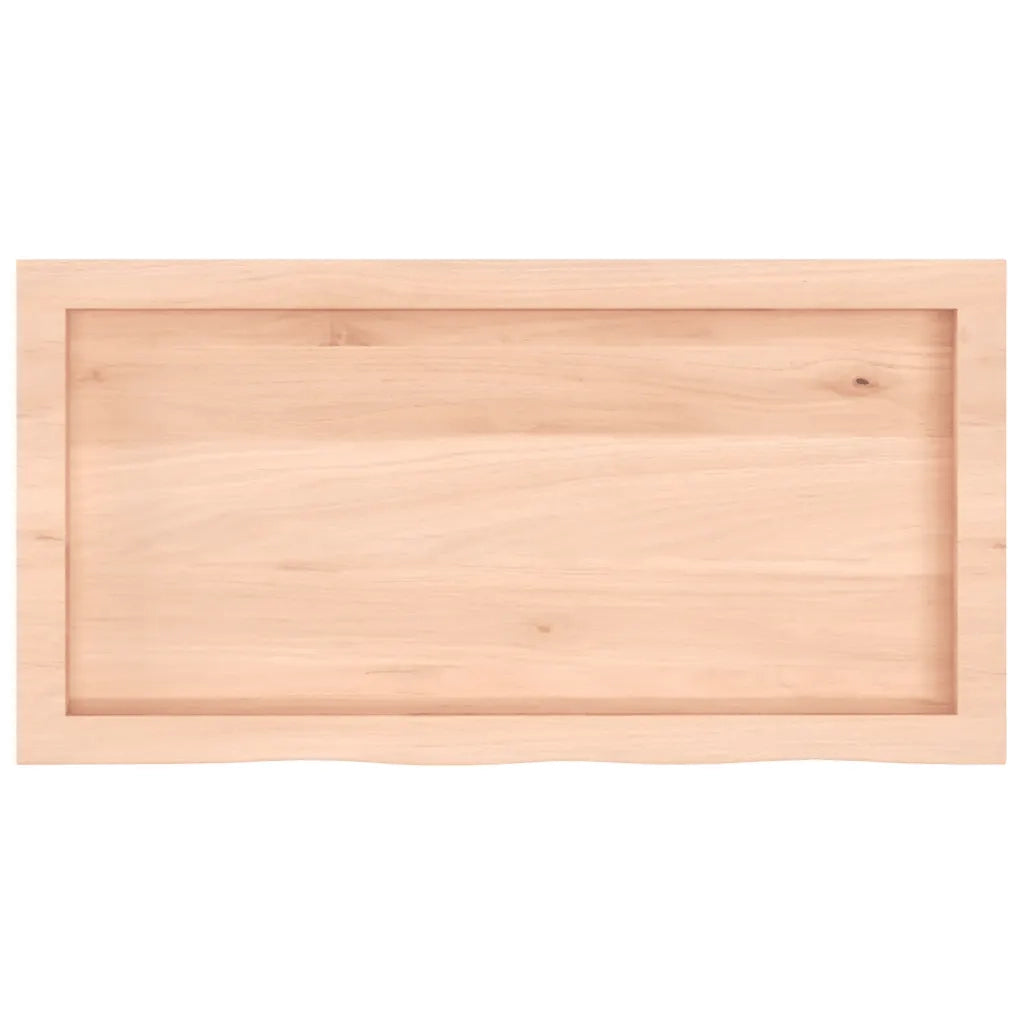 Ripiano a Parete 80x40x(2-4) cm Massello Rovere Non Trattato 363546