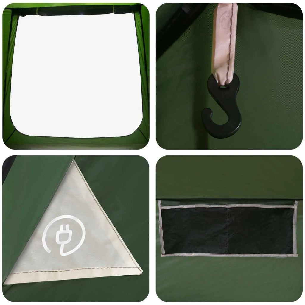 Tenda Capanna con tetto Verde 210 x 210 x 138 cm Poliestere 42028505