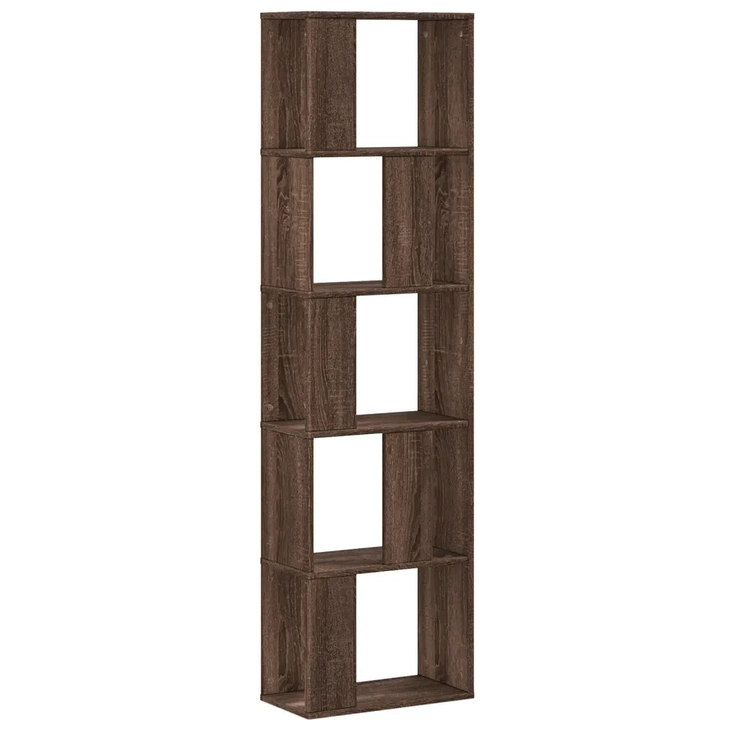 Libreria 5 Ripiani Rovere Marrone 45x23,5x162,5cm Multistrato 852786