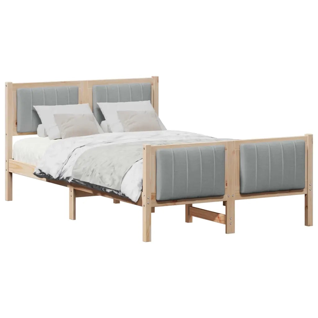 Struttura del Letto Marrone e grigio chiaro 120 x 190 cm 878484
