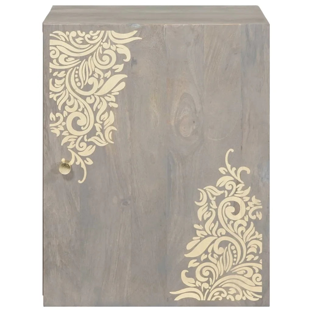 vidaXL Armadio da bagno a muro con porta Grigio 38 x 33 x 48 cm