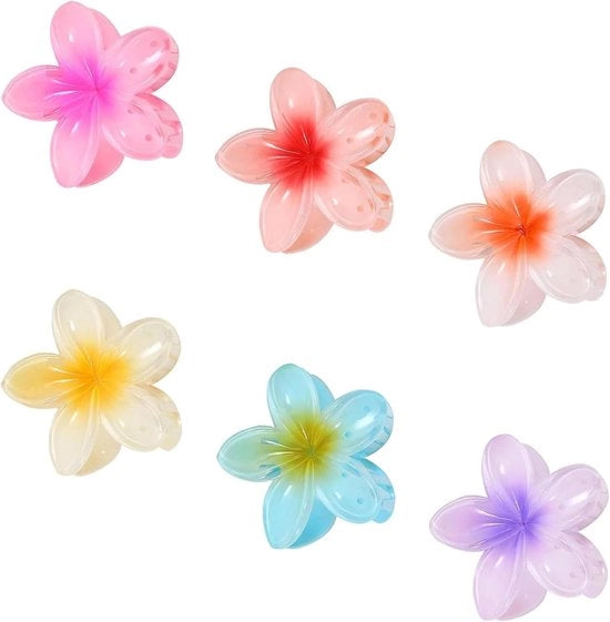6 pezzi di fermacapelli a forma di fiore - grande spazzola per capelli - accessori antiscivolo per capelli spessi e sottili