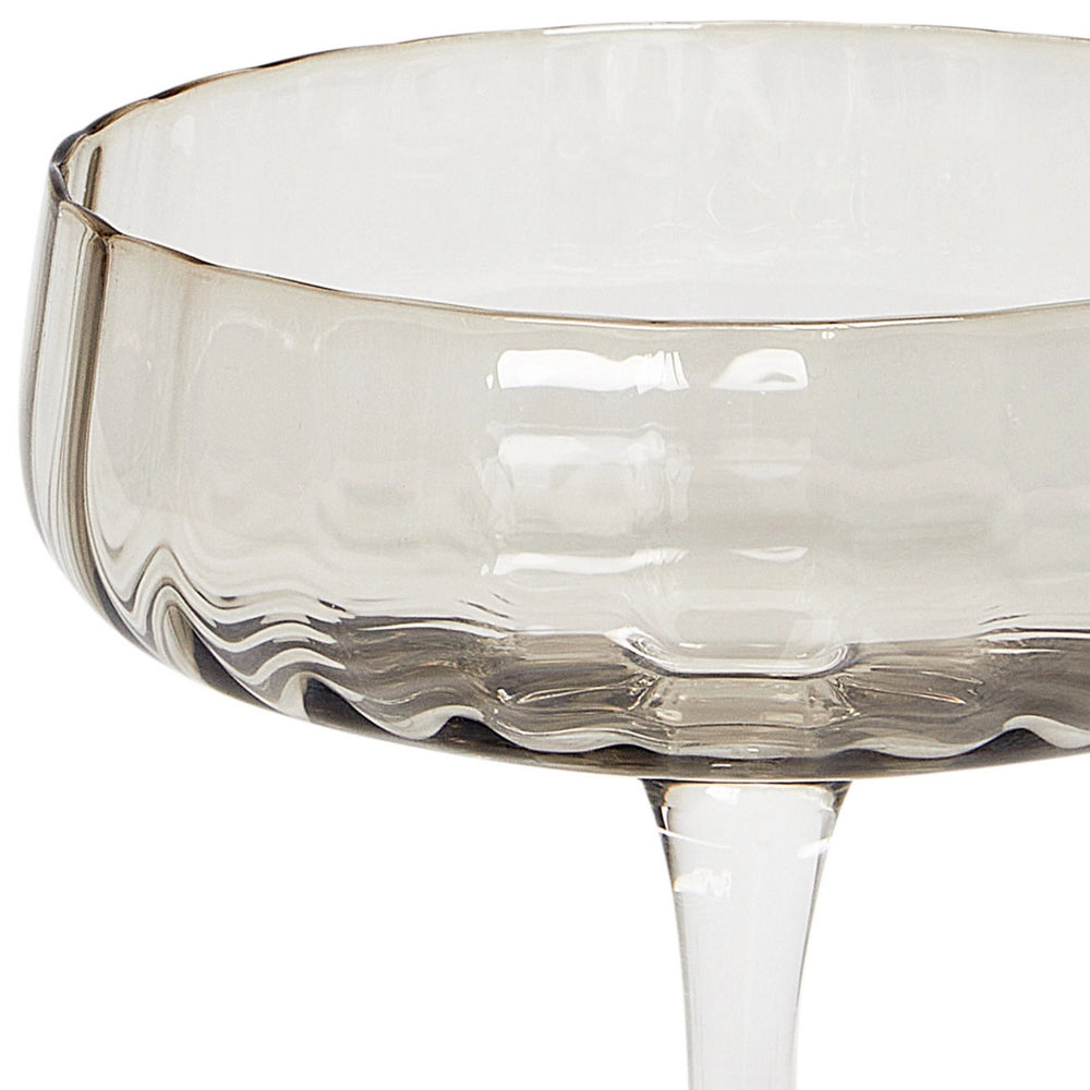 Set di 4 coppe da champagne grigi soffiati a mano da 17 cl aperitivo brindisi