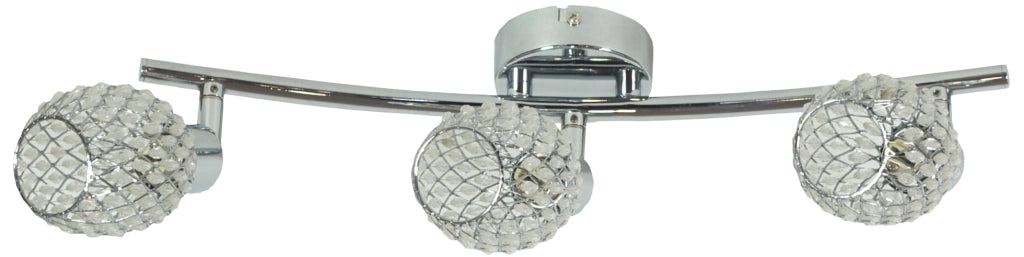 Candellux CLEAR 93-09913 plafoniera cromata cristallo 3xG9 62cm