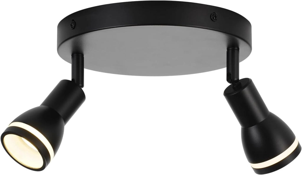 ZMH Faretto da soffitto 2 fiamme metallo GU10 per cucina ufficio soggiorno