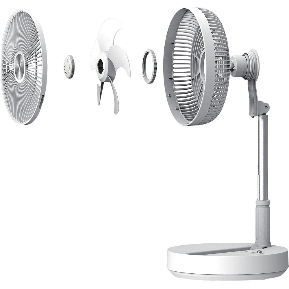 Trade Shop - Ventilatore Portatile P21 Batteria Ricaricabile Salvaspazio Pieghevole Silenzioso -