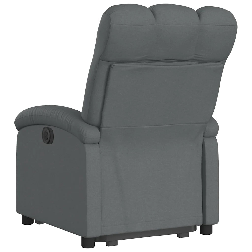 Poltrona Alzapersona Reclinabile Elettrica Grigio Scuro Tessuto 3204117