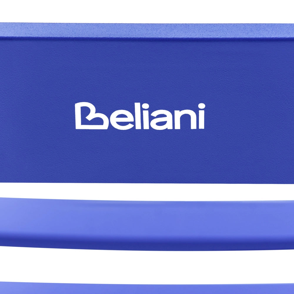 Sedia a dondolo da giardino blu alluminio a doghe Design moderno per esterni