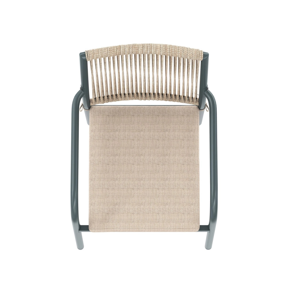 Set da giardino 5 pezzi con tavolo rotondo in vetro temperato e sedie in ferro; grigio