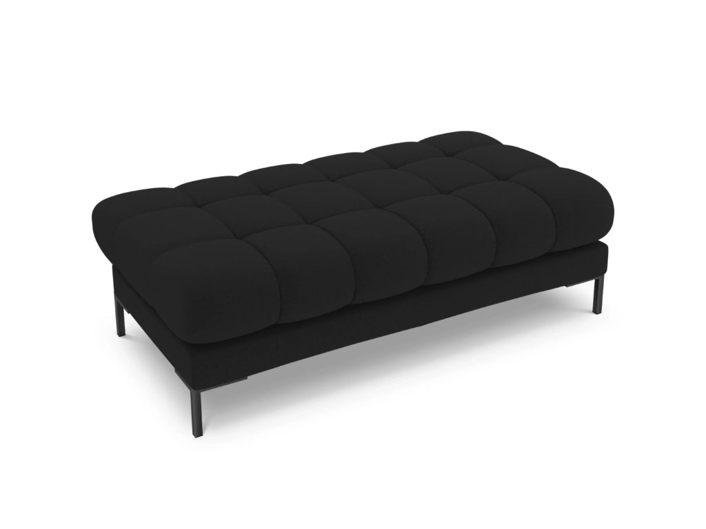 Cosmopolitan Design - Panca "Bali" 2 posti in tessuto strutturato nero 