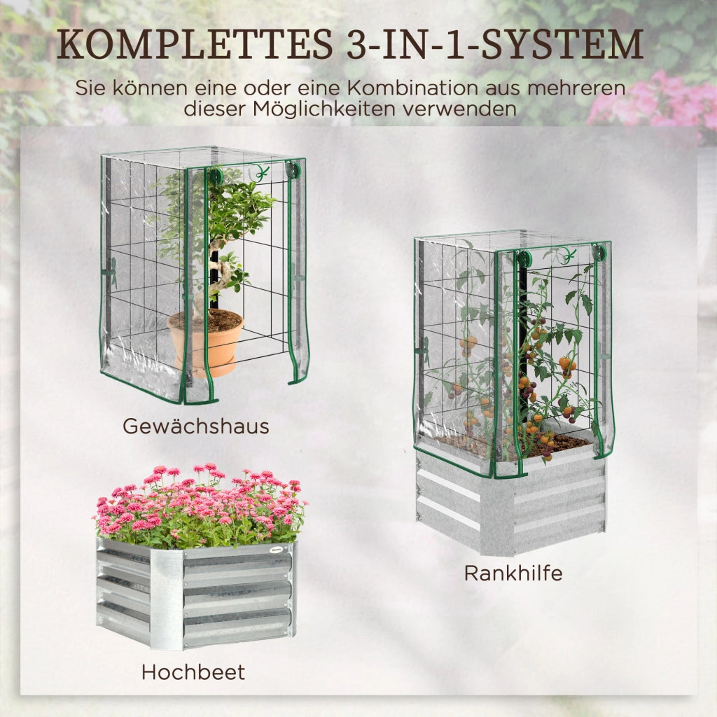 Set Giardino Orto 3 Pezzi ¨C zephmum ¨C Verde 53x53x90 cm