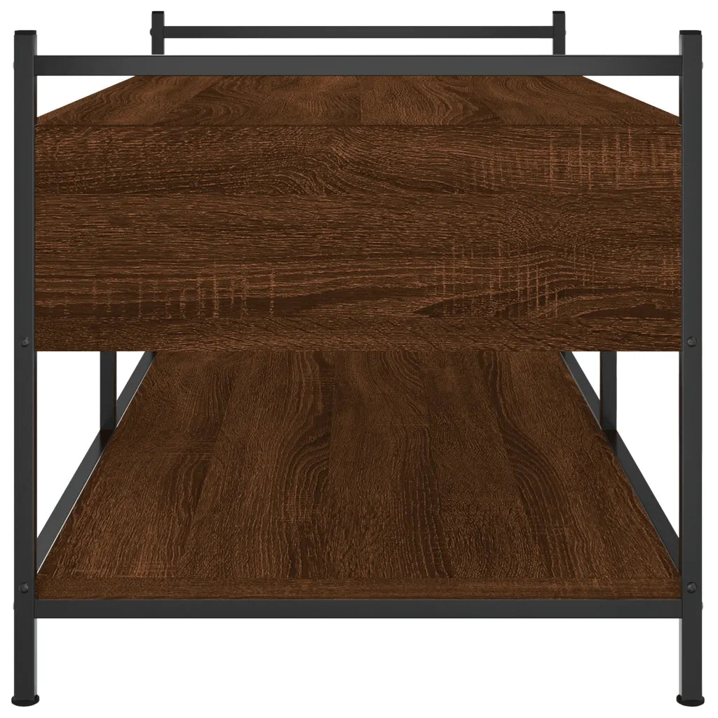 Tavolino da Salotto-Tavolino da soggiorno-Tavolo Rovere Marrone 99x50x50cm Legno Multistrato
