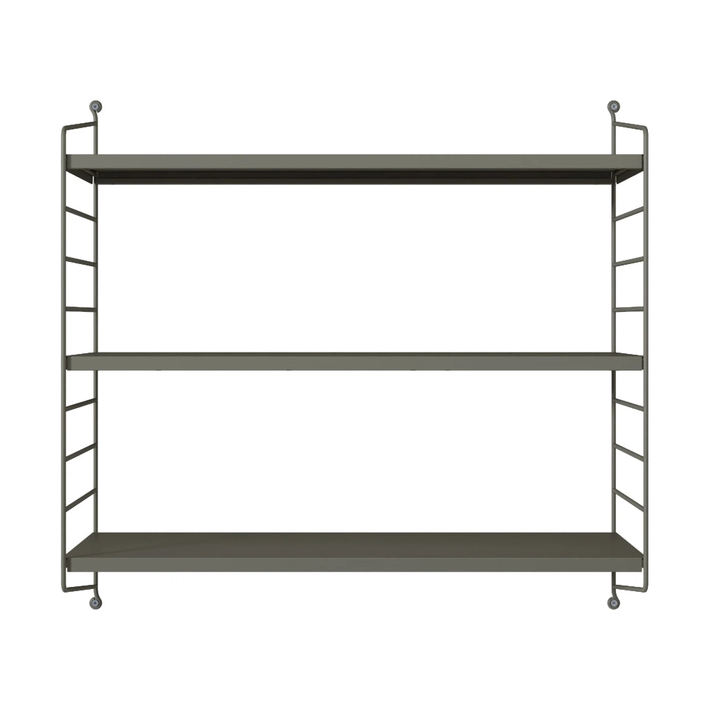 Mensola da parete regolabile a 3 livelli 50 x 60 x 15 cm grigio scuro opaco 03_0007056