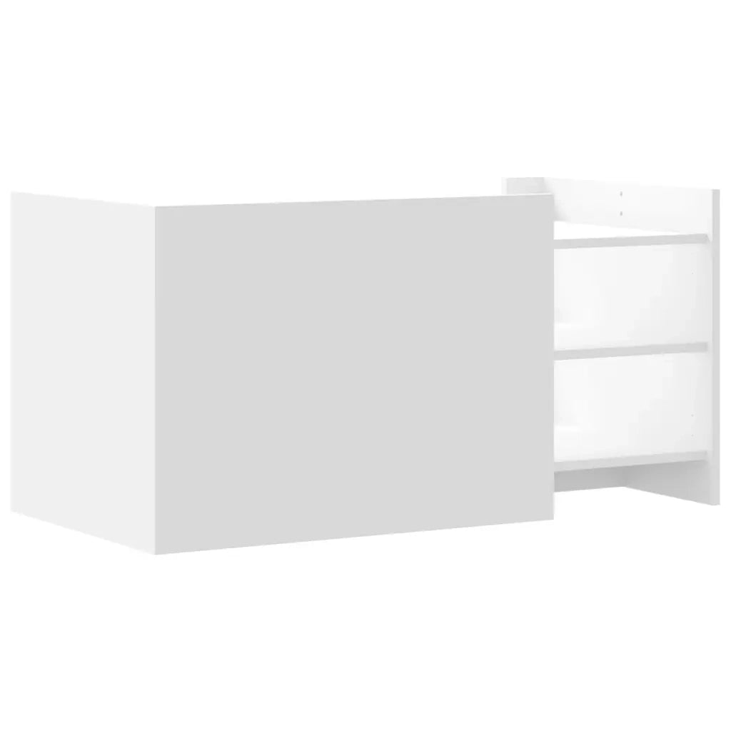 Tavolino da Salotto-Tavolino da soggiorno-Tavolo Bianco 100x50x50 cm in Legno Multistrato 616415