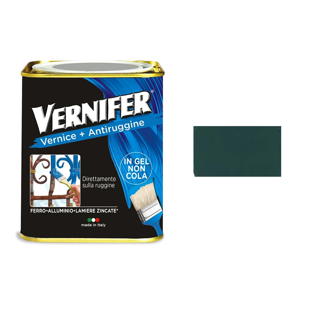 Vernice Antiruggine Vernifer Brillante Satinata Metallizzata Interno Esterno Colore: Verde Bosco Satinato