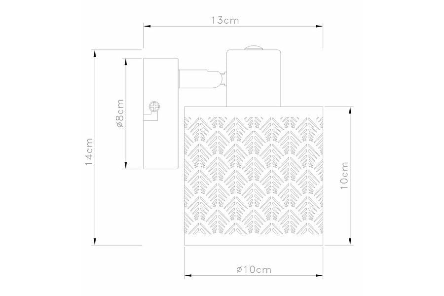 Applique decorativa Tuluza nero traforato 1xE14 40W Reality