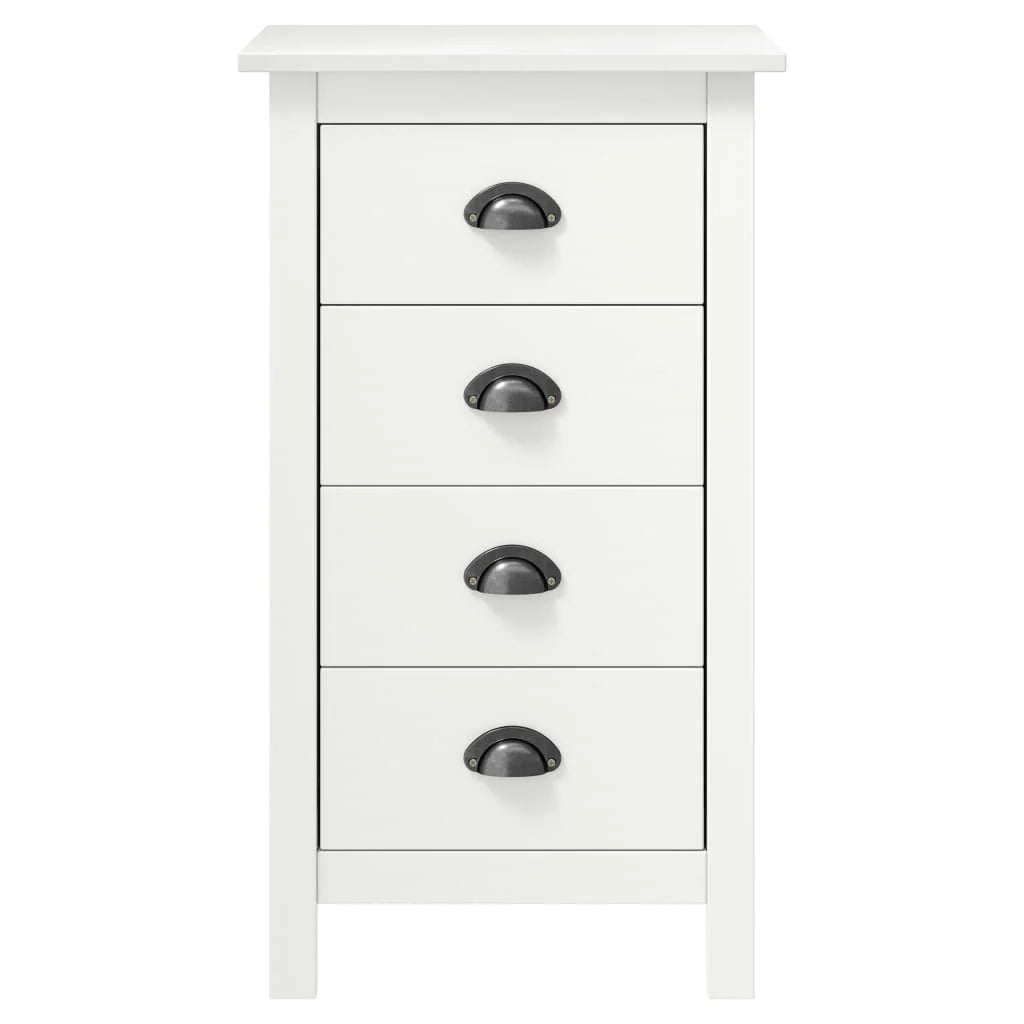 Buffet credenza cassettiera armadio mobile contenitore organizer per cucina soggiorno salotto Hill 46 x 35 x 80 cm legno massello di pino bianco 02_0035668